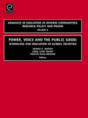 cover image of Advances in Education in Diverse Communities: Research, Policy and Praxis, Volume 6